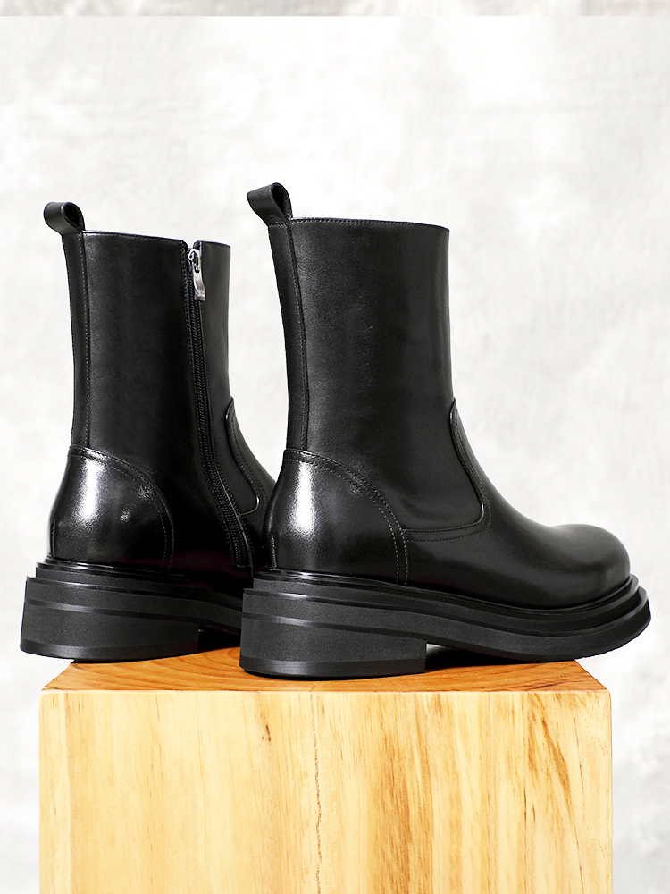 Leatherwork Designs - Stivali Chelsea Casual da Uomo in