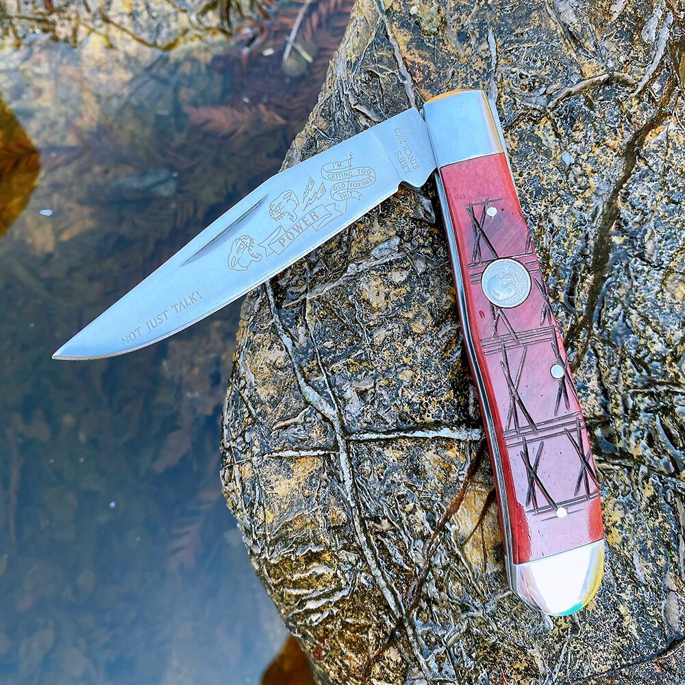 Bone Folder Tool - Coltelli Watchman Trapper Coltello pieghevole con